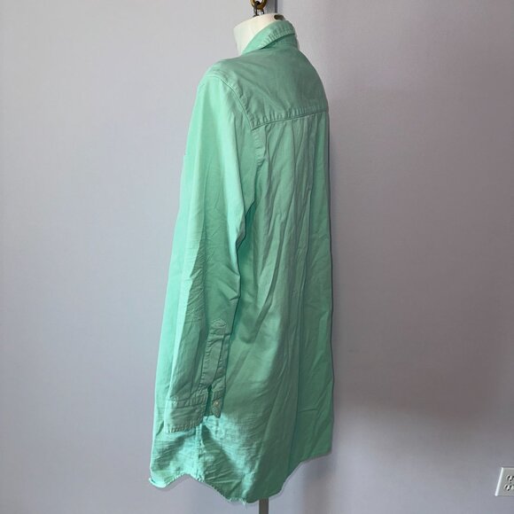 FRANK & EILEEN MARY Cotton Classic Button Dress Shirt Large Spearmint Famous - Picture 4 of 6